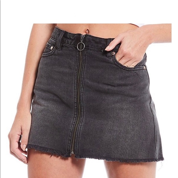 Free People Zip it up denim jean skirt - Picture 4 of 5